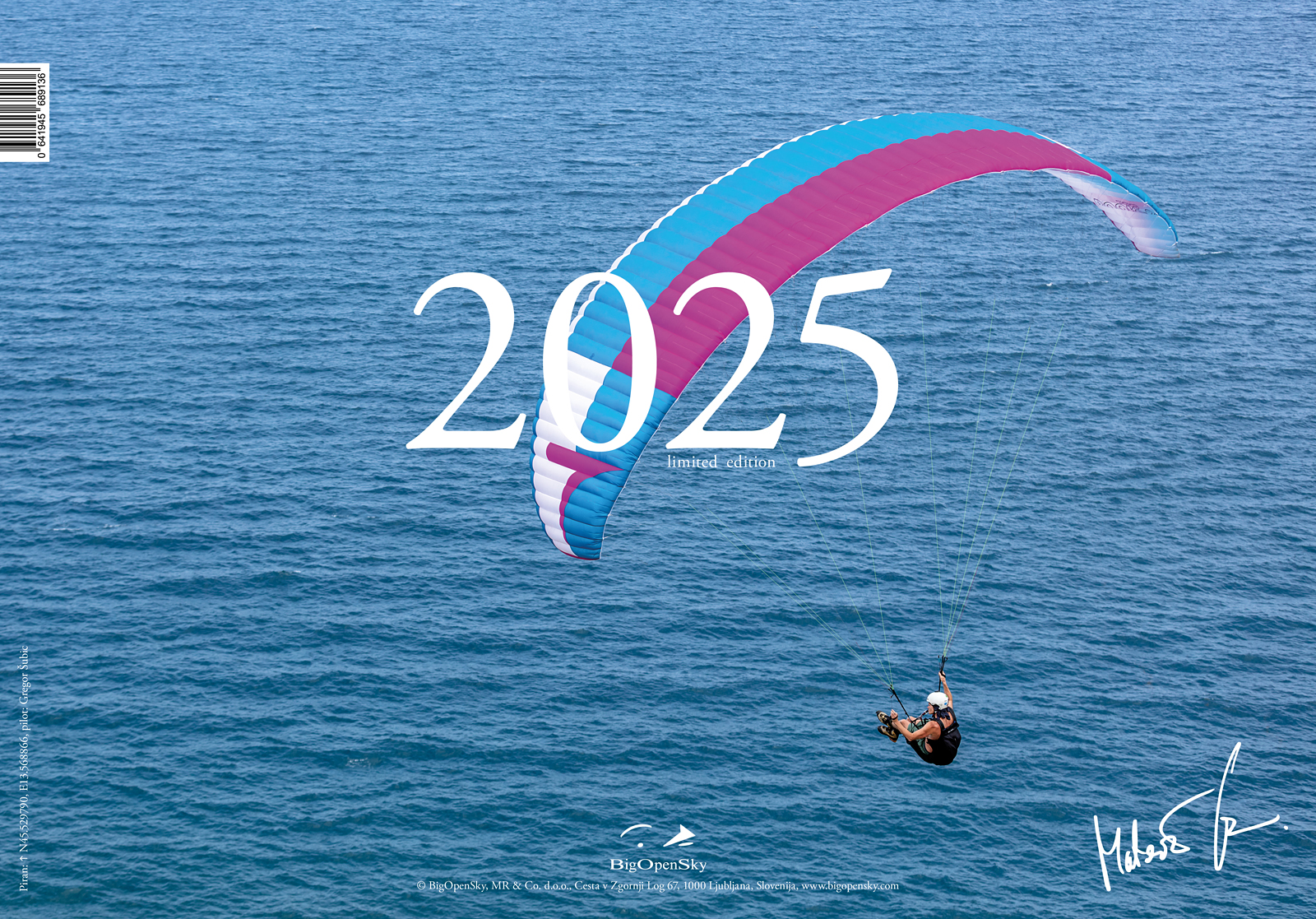BigOpenSky Paragliding Wall Calendar 2025 image